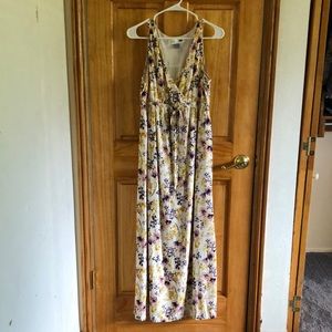 Maternity Sleeveless Floral Maxi Dress